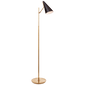 Clemente Floor Lamp in Hand-Rubbed Antique Brass