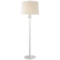 Beaumont Floor Lamp in White with Linen Shade