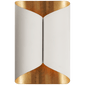 Selfoss Sconce in Plaster White with Brass Interior