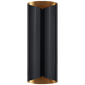 Selfoss Large Sconce in Black and Hand-Rubbed Antique Brass