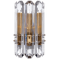 Bonnington Wall Sconce in Hand-Rubbed Antique Brass with Crystal