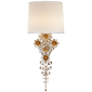 Claret Tail Sconce in Gild with Linen Shade