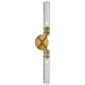 Casoria 23" Linear Sconce in Hand-Rubbed Antique Brass with Clear Glass