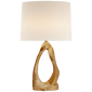 Cannes Table Lamp in Gild with Linen Shade
