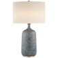 Culloden Table Lamp in Blue Lagoon with Linen Shade