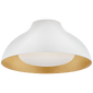Agnes 15" Flush Mount in Plaster White with Soft White Glass