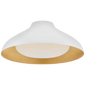 Agnes 18" Flush Mount in Plaster White with Soft White Glass