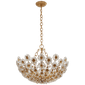 Claret Short Chandelier in Gild with Crystal