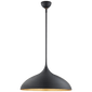 Agnes Large Pendant in Matte Black with Gild Interior