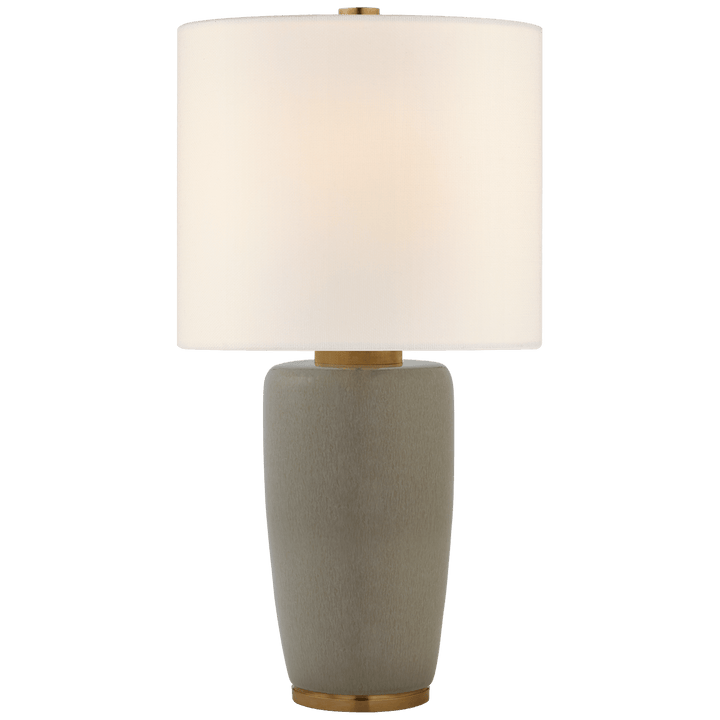 Chado Large Table Lamp in Shellish Gray with Linen Shade