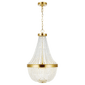Summerhill Small Chandelier in Burnished Brass with Clear Glass