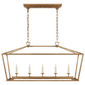 Darlana Medium Linear Lantern in Gilded Iron