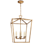 Darlana Large Lantern in Gilded Iron