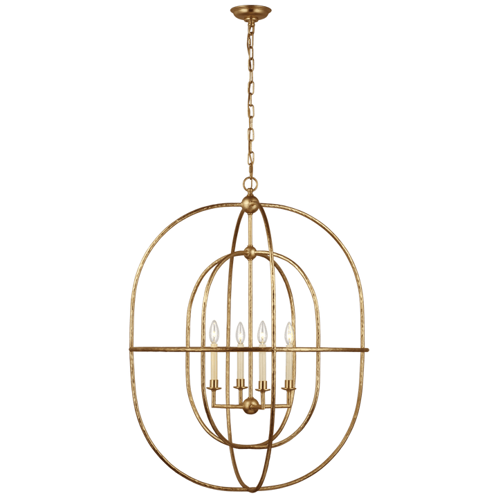 Desmond Open Double Oval Lantern in Gild