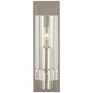Sonnet Petite Single Sconce in Polished Nickel with Clear Glass