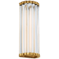 Kean 14" Sconce in Antique-Burnished Brass with Clear Glass Rods