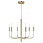 Brianna Small Chandelier in Burnished Brass with No Option