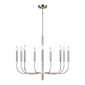 Brianna Medium Chandelier in Polished Nickel with No Option