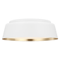 Asher Medium Flush Mount in Matte White with White Glass