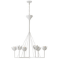 Alberto Large Single Tier Chandelier in Plaster White