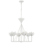 Alberto Small Low Ceiling Chandelier in Plaster White