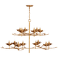 Clementine 53" Tiered Chandelier in Antique Gold Leaf