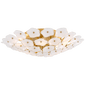 Leighton Large Flush Mount in Soft Brass with Cream Tinted Glass