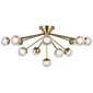 Alloway 30" Flush Mount in Soft Brass with Clear Glass