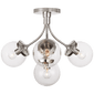 Prescott Medium Semi - Flush Mount, a premium Flush Mount light by VCGallery Italy. Close - up image of its design.