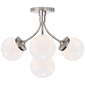 Prescott Medium Semi - Flush Mount, a premium Flush Mount light by VCGallery Italy. Close - up image of its design.