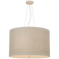 Walker Medium Hanging Shade in Light Cream with Natural Linen Shade