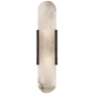 Melange Elongated Sconce in Bronze with Alabaster