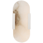 Melange 10" Elongated Sconce in Polished Nickel with Alabaster