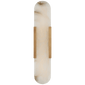 Melange 20" Elongated Sconce in Antique-Burnished Brass with Alabaster