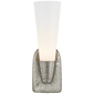 Utopia Small Single Bath Sconce in Polished Nickel with White Glass