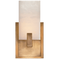 Covet Short Clip Bath Sconce in Antique-Burnished Brass