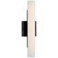 Precision 15" Bath Light in Bronze with White Glass