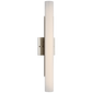 Precision 21" Bath Light in Polished Nickel with White Glass