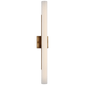 Precision 28" Bath Light in Antique-Burnished Brass with White Glass