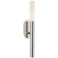 Rousseau Small Bath Sconce in Polished Nickel with Etched Crystal