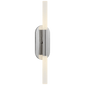 Rousseau Medium Vanity Sconce in Polished Nickel with Etched Crystal