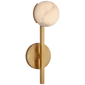 Pedra Petite Tail Sconce in Antique-Burnished Brass with Alabaster