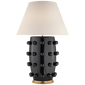Linden Table Lamp in Black with Linen Shade
