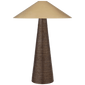 Miramar Table Lamp in Crystal Bronze with Antique-Burnished Brass Shade