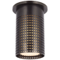 Precision Short Monopoint Flush Mount in Bronze with White Glass
