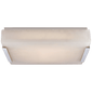 Covet Medium Flush Mount in Polished Nickel with Alabaster