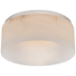 Otto Medium Flush Mount in Polished Nickel with Alabaster