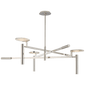 Melange Large Floating Disc Chandelier in Polished Nickel with Alabaster