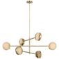 Melange 48" Multi - Positional Chandelier, a premium Chandelier light by Visual Comfort & Co. Close - up image of its design.