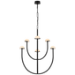 Pedra Large Two-Tier Chandelier in Bronze with Alabaster